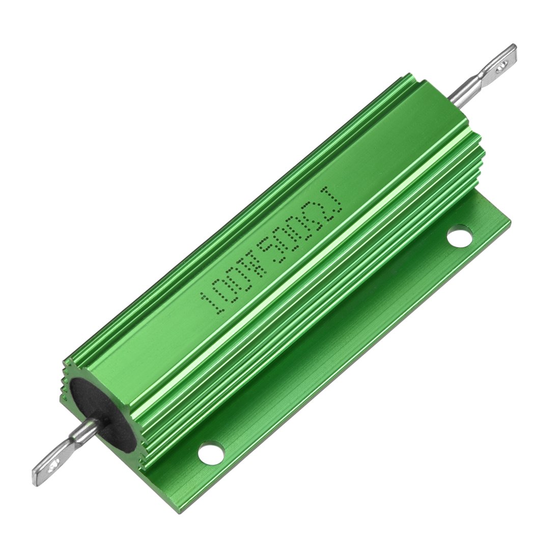 sourcingmap Aluminum Case Resistor 100W 500 Ohm Wirewound Green for LED Replacement Converter 100W 500RJ