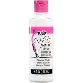 Tulip Soft Fabric Paint, Washable, Stays Soft and Flexible, Permanent Paint, for Light and Dark Fabrics, 4 fl oz, Glacier White