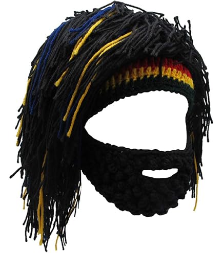 XINNI Jamaican Style Woven Knitted Wigs Beret Hat Reggae Wig  display picture 1