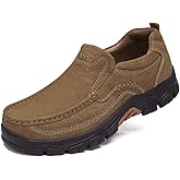 CAMEL CROWN Mens Loafers Slip On Loafer Leather Casual Walking Shoes Comfortable for Work Office Dress Outdoor
