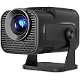 Mini Projector Portable with Android 11, Smart Projector Full HD 4K Support, Outdoor Projector Wifi6 BT5.0 and Bluetooth 300ANSI 12000Lumens, 180°Rotatable Projector for Phone/Laptop/TV Stick