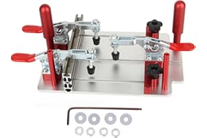 ASTIBYM Coping Sled, High Security 144 5 Mm Maximum Clamping Width Aluminum Alloy 0 48 Mm Clamping Range Clean Cutting Milling Table Coping Sled for Carpentry