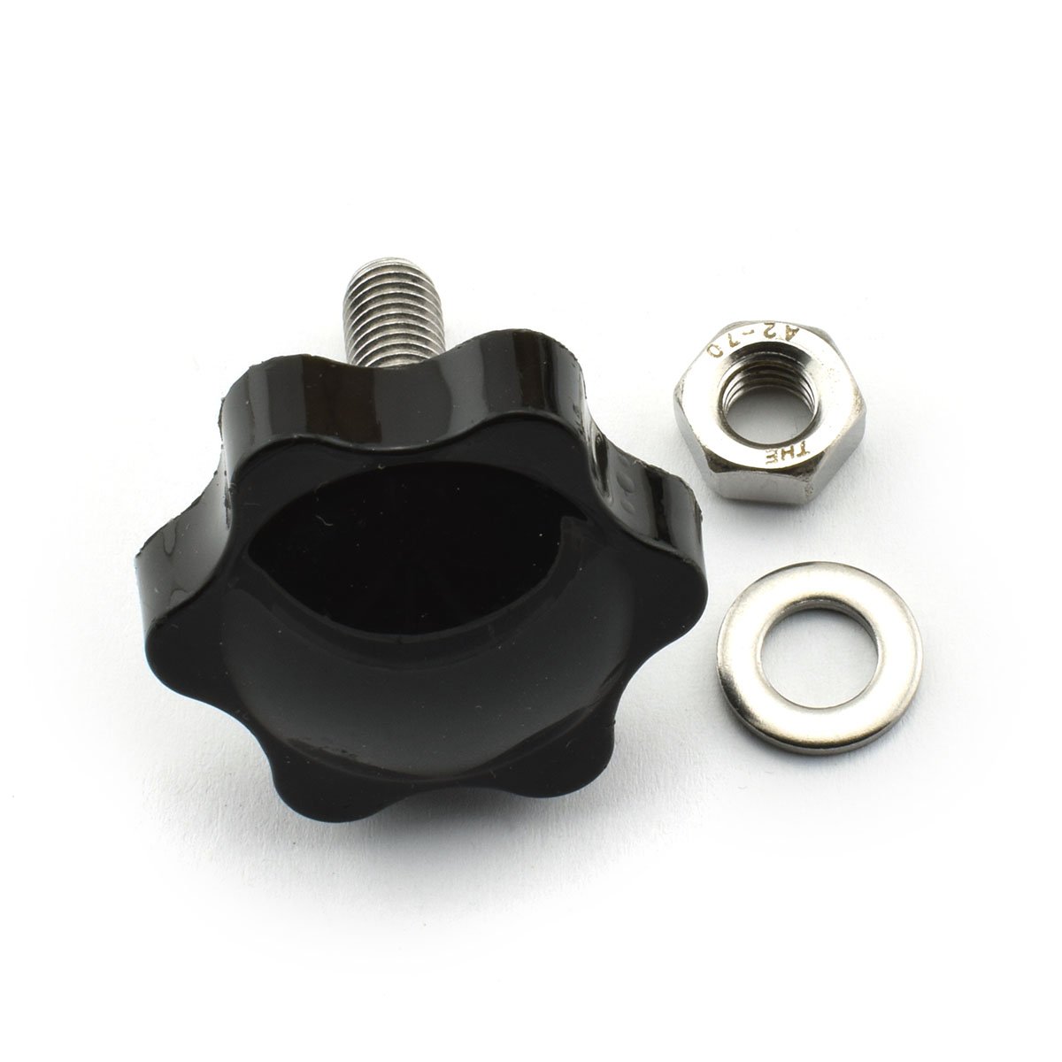 LQ Industrial 6-Set #32 M6x20 Hand Tighten Screw Kit Quick Removal Fasteners 304 Stainless Steel Torx Hard Top Thumb Screw with Washer and Nut