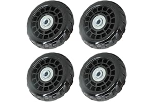 4-Pack 75mm Suitcase Replacement Wheels for Luggage Trolley – Wear-Resistant Plastic Caster Wheels with Quiet Rolling, for Ea
