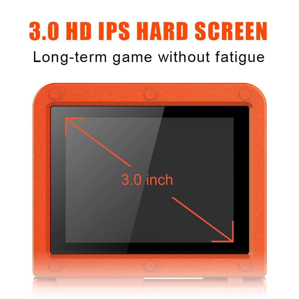 GoolRC Retro Handheld Game Console, with 16G Built-in 2000 Classic Games, Portable Hand Held Open Source Linux System 3.0-in HD IPS Screen Handheld Game Console (Yellow 16GB)