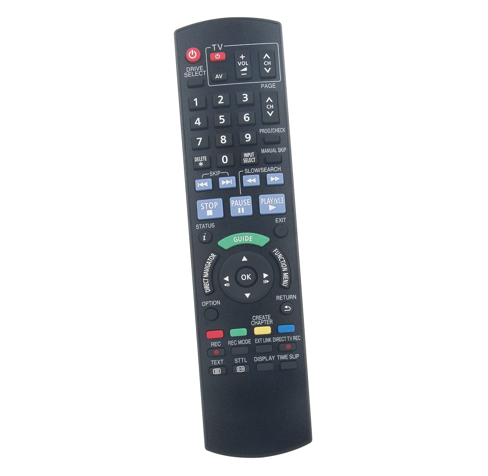 AULCMEET N2QAYB000332 Replacement Remote Control Compatible with Panasonic DVD/HDD Recorder DMR-EX77 DMR-EX78 DMR-EX79 DMR-EX89 DMR-EX79/EX78/EX768/EX88//EX89/EX77 DMR-EX768 DMR-EX88