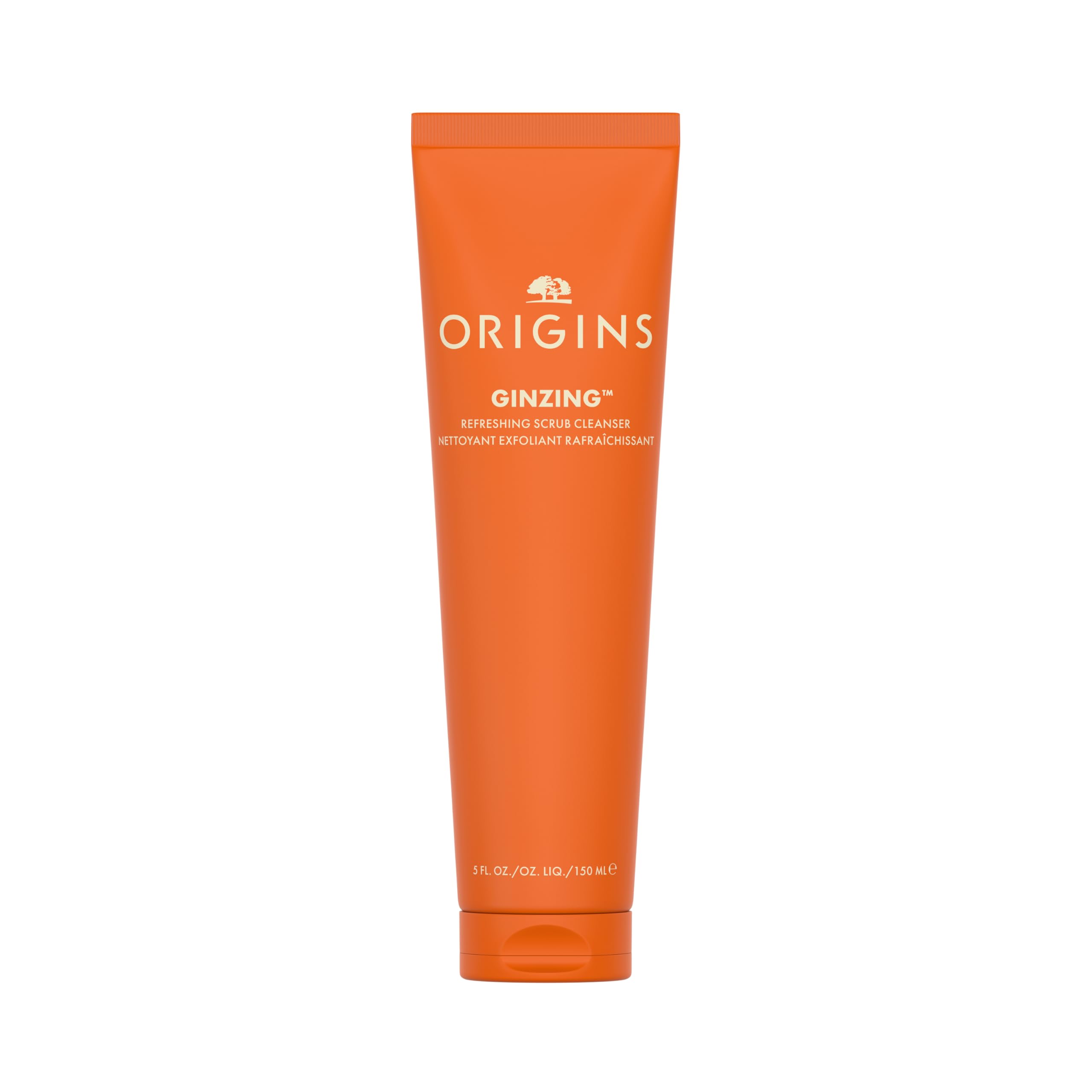 Origins GinZing Gentle Exfoliating Cleanser | Visibly Refines Pores & Brightens | With Caffeine, Ginseng & Jojoba Beads, 150 ml