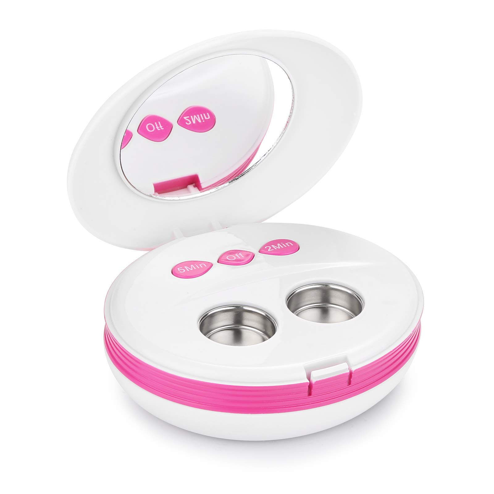 Contact Lens Cleaner, BlumWay Ultrasonic Contact Lens Cleaner with USB Charger, Small & Portable, Fit Disposal Soft Lens, Hard Lens, Contact Lens, Colored Lens, RGP Lens & OK Lens (Pink)
