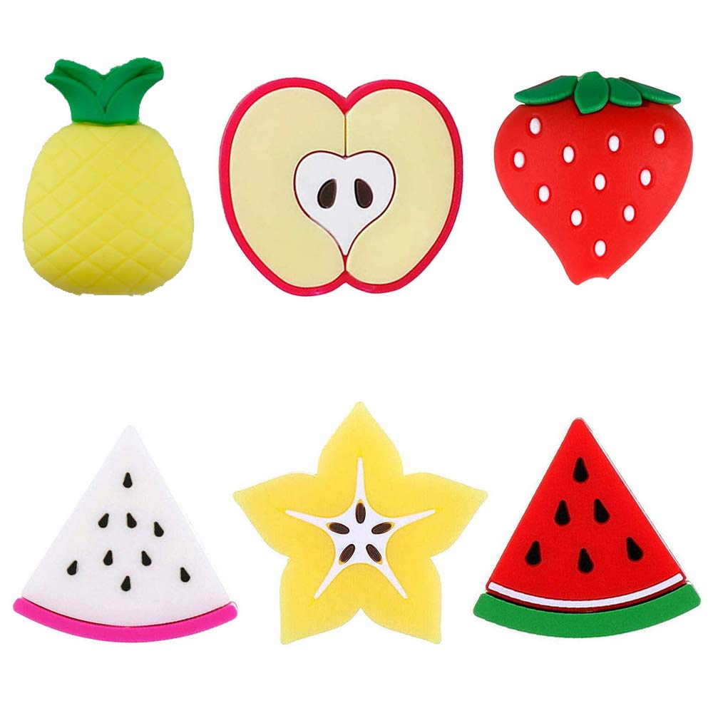 MerrQchang 6 Pcs Charging Cable Protector, Silicone Fruit Cable Protection, Compatible with Most Mobile Phone Data Lines