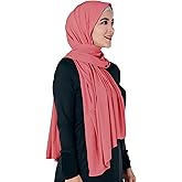Lina & Lily Non-see-through Premium Jersey Maxi Hijab Head Scarf Wrap for Muslim Women