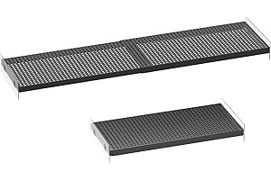 WEJIPP Closet Organizer Shelves Expendable Cabinet Storage Shelving Rack Heavy Duty Metal DIY Divider Separator for Cabinet Wardrobe Cupboard Pantry Kitchen Bedroom,Black,2packs