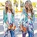 Fanala Women Printed Half Sleeve Chiffon Kimono Cardigan Coat Tops Blouse Loose Jacket?