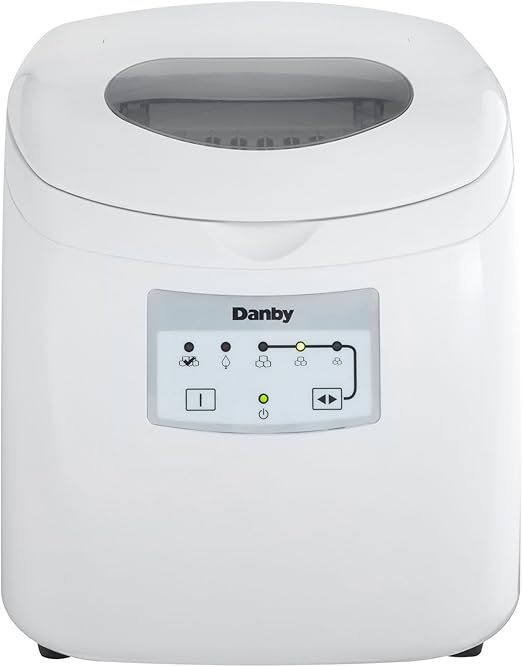 Amazon Com Danby Dim2500wdb Portable Ice Maker 120 V Steel 2