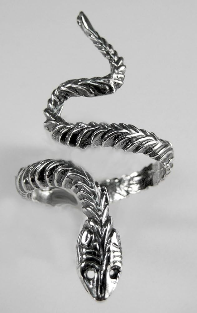 Sterling Silver Adjustable Snake Ring Amazon.co.uk Jewellery
