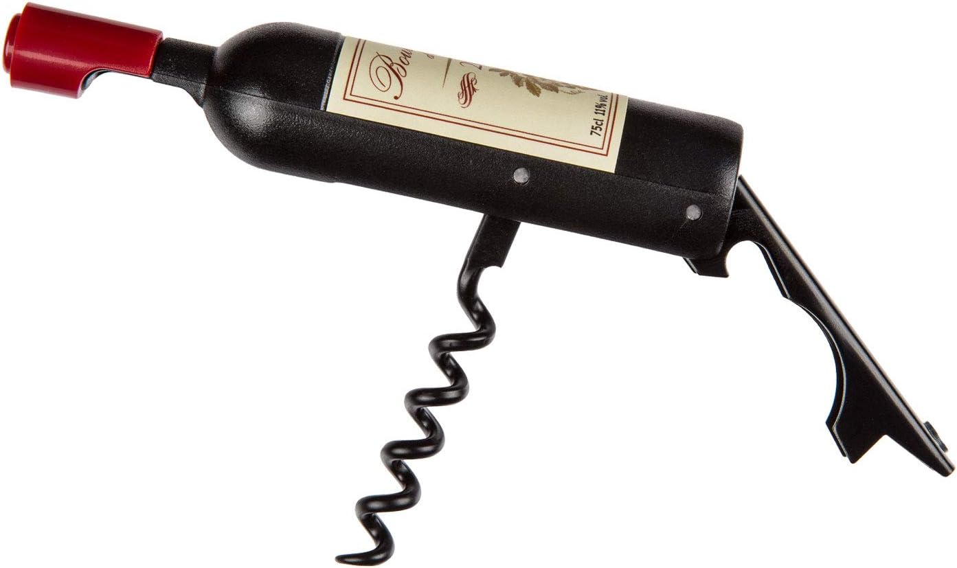 Out of The Blue Corkscrew and Bottle Opener/Mini Magnetic Wine Bottle/Dimensions: 11.5 x 2 cm, Bordeaux, 11,5 x 2 cm