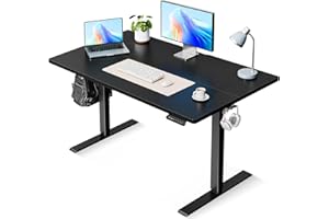 OffiGo Electric Standing Desk, 40 Inch Height Adjustable Sit Stand Table, Ergonomic Computer Desk with 3 Preset Memory Height