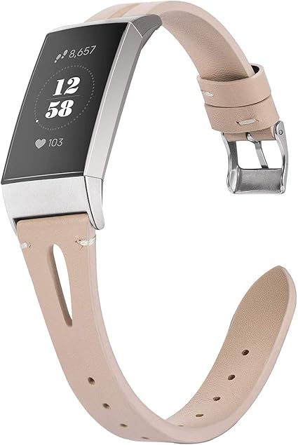 Amazon Fitbit Charge 3 バンド Fitbit Charge4バンド フィットビット チャージ3レザーバンド Wearlizer Fitbit Charge 3 レザーベルト Fitbit Charge3 交換バンド 本革 バンド 工具なしで長さ簡単調整 ベージュ スマートウォッチアクセサリ 通販