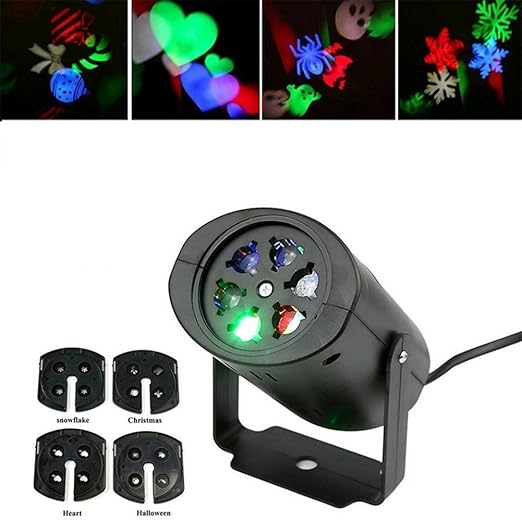 Copo de nieve LED Lámpara de Navidad Luz drehenden funkelnde ...