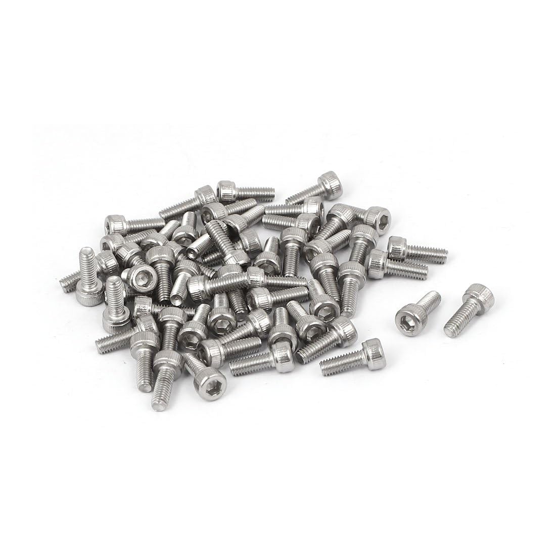 TOP-VIGOR 55Pcs Hexagon Socket Head Cap Screws, M3 x 8mm 304 Stainless Steel Replacement Machine Fastener Screws for Bicycle Motorcycle Repair, Professionals Landlords Repairmen