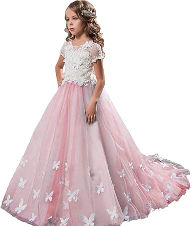 blush pink flower girl dresses uk