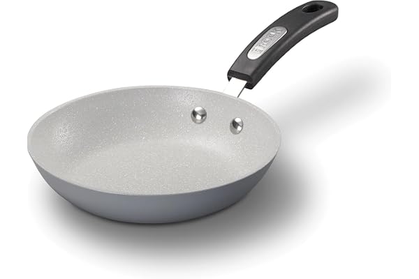 Starfrit The Rock Terra 20cm (8'') Ceramic Non-Stick Fry Pan, Thick Aluminium Base, PFAS Free, Easy to Clean, Grey
