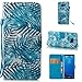 Firefish Galaxy S8 Wallet Case, TPU [Slim Fit] Magnetic Closure Case Folio Flip Kickstand Card Slots Holder Cover[Wrist Strap] Cash Full-Body Protective Cover for Samsung Galaxy S8 (5.8 Inch)-Leaves