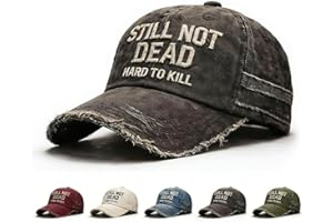 Still Not Dead Hard to Kill Hat, Distressed Baseball Cap for Men Women, Vintage Golf Dad Hat, Adjustable Classic Low
