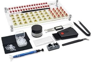 YIMAGUJRX RUNJRX 32 Switches Acrylic Lube Station,Keyboard Lube Kit,Switch Opener,Switch Lube,Switch Puller,Keycap Puller,Switch Lube Tool for Custom Mechanical Keyboard (12Pcs)