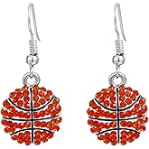 Winssigma Football Earrings, Basketball Soccer Volleyball Baseball Sports Jewelry for Women