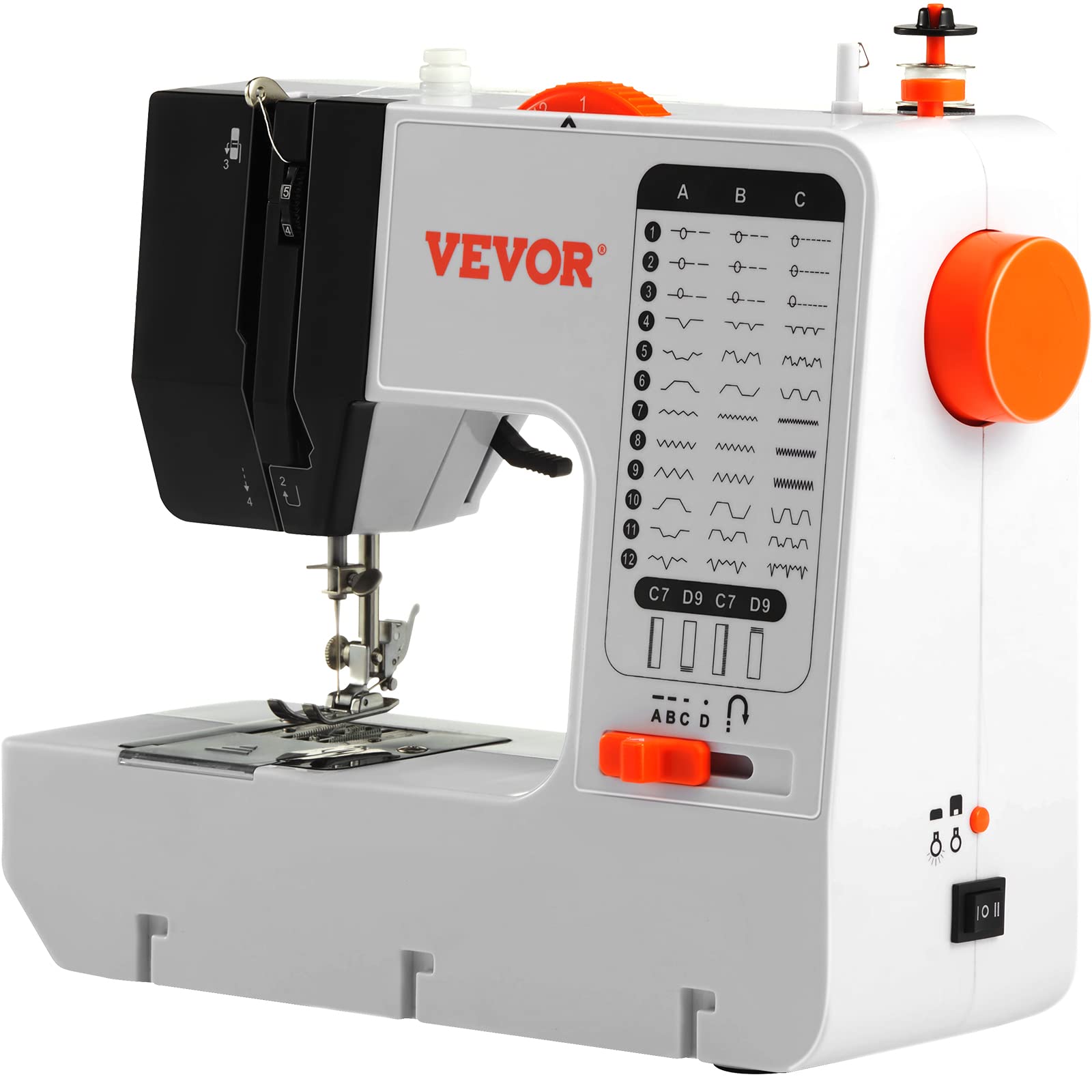 VEVOR Mini Sewing Machine for Beginners and Kids, Sewing Machines with Reverse Sewing and 38 Built-in Stitches, Dual Speed Portable Sewing Machine with Extension Table, Sewing Kit for Household Travel