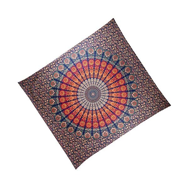 Anyasen Tapiz de pared mandala Tapestry Tapices tapiz hippie diseño de pavo real psicodélico colgante de pared bohemio… | DeHippies.com