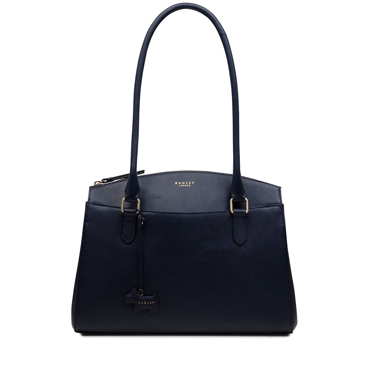 RADLEY Sandham Large Saffiano Leather Shoulder Tote Bag In Navy