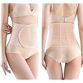 SUJAYU Abdominal Binder Post Surgery, Breathable Belly Band Postpartum Belly Wrap, C Section Belly Binder Abdominal Binder Hernia Belt for Women, Back Support Belt for Women (Beige, Medium)