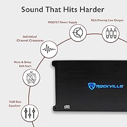 Rockville dB55 4000W 5-Channel 2-Ohm Car