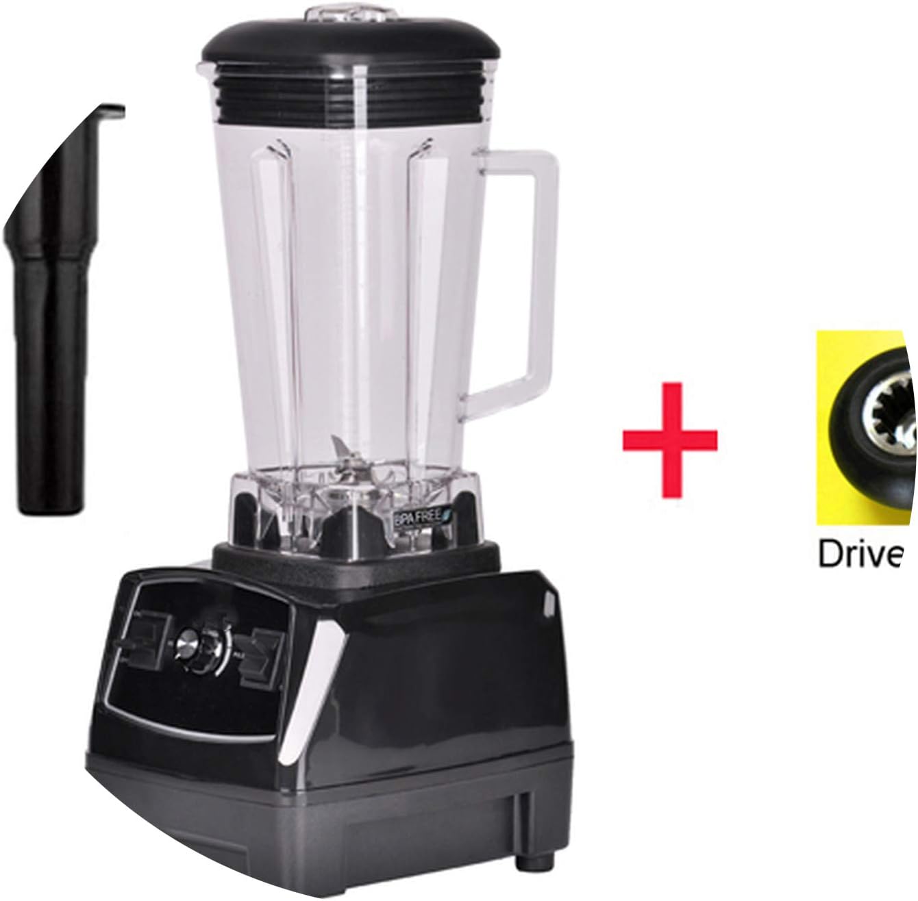 3Hp 2200W Heavy Duty Commercial Grade Blender Mixer Juicer High Power Food Processor Ice Smoothie Bar Fruit Blender,Black Extra Driver,Eu Plug