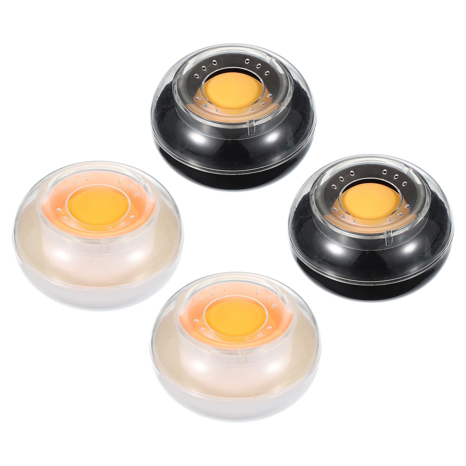 PATIKIL Fingertip Moistener, 4 Pcs 3 Inch Plastic Reusable Non-Slip Finger Moistener Finger Damper for Bank Papers Bills Documents Counting, Black/White