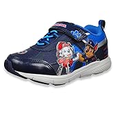 Josmo Boys Paw Patrol Lightweight Sneaker with Easy Strap Closure, Size 8 Toddler, Light Up Navy