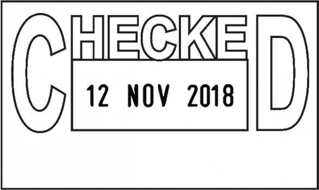 COLOP PRINTER 38 DATE STAMP CHECKED