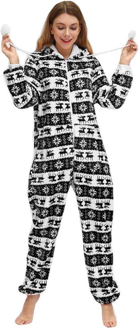 Amazon ロンパースヨーロッパとアメリカの女性のクリスマスの日フランネルワンピースパジャマホームウェア ルームワンピース ネグリジェ 通販