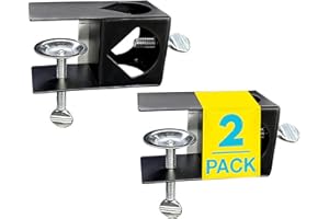 Gray Bunny Universal Pole Holder Deck Mount Clamp (2 Pcs) - Compatible with Tiki Torch and Mounting Poles on Porch, Table, Deck or Fence