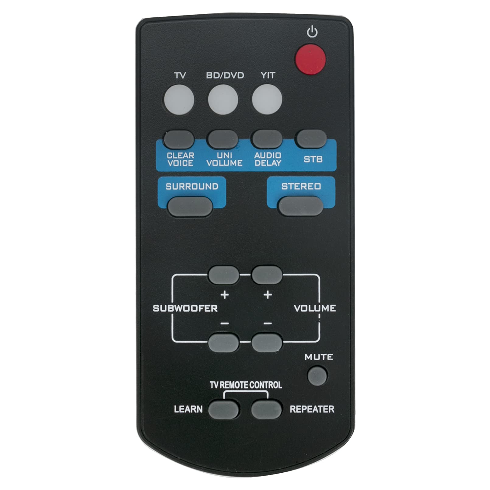 ALLIMITY FSR60 WY57800 Remote Control Replace fit for Yamaha Soundbar YAS-101 YAS-101Bl ATS-1010 YAS101 YAS101Bl ATS1010 FSR60-WY57800