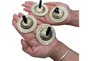 DharmaObjects Belly Dancing - Pro Finger Zills or Cymbals 2 Pair/4pcs Gold 6cm