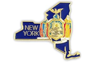 PinMart State Shape Flag Lapel Pin