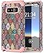 Hocase Galaxy Note 8 Case, Shockproof Heavy Duty Hybrid Silicone Rubber Bumper+Hard Shell Full Body Protective Phone Case w/Cute Mandala Floral Print for Samsung Galaxy Note 8 2017 - Rose Gold Pink