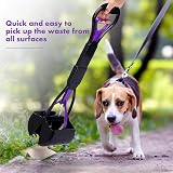 YONTINY Portable Foldable Poop Scooper for Dogs & Cats with 24" Handle view 2