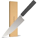 Butterfork 8 Inch Chef Knife, AR-RPM9 Steel & Ergonomic Handle Cooking Knife, Ultra Sharp Professional Kitchen Knife with Oak Sheath, Gift for Home Chefs