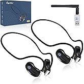 eYotto Wireless Headphones for TV Watching, Compatible for iOS/Android 4.0+ /Windows Devices,Wireless Headsets - Personal Volume Control with USB Transmitter for Seniors & Hard of Hearing(2 Pack)