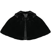 SK Studio Girls Princess Faux Fur Flower Girls Bolero Shrug Party Wedding Dress Up Black