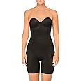 SPANX Suit Your Fancy Strapless Cupped Mid-Thigh Bodysuit Very Black SM