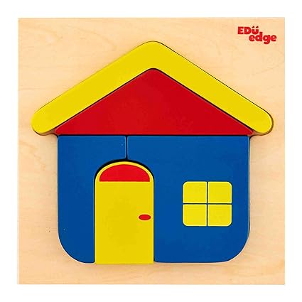 Eduedge House Puzzle. Made from high Quality Wood AMD Wood Composite. Coated with Safe Paints for Children. Smooth Edges and Corners
